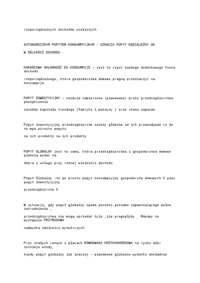 Determinanty dochodu narodowego - PRODUKCJA POTENCJALNA