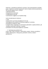 Małe grupy społeczne - Typologia