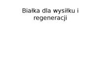 Białka dla wysiłku i regeneracji
