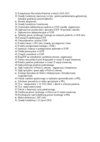 Historia ustroju polskiego - pyt z egzaminu