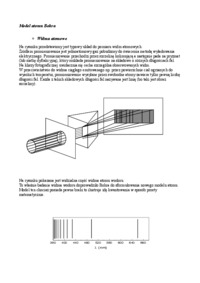 Model atomu Bohra - widmo atomowe