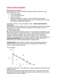 Teoria wyboru konsumenta cz 1