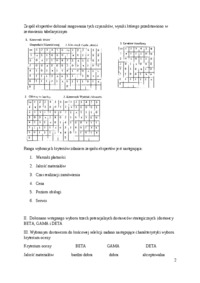 Proces wyboru dostawców strategicznych-projekt zaliczeniowy