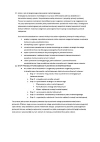 Istota i cele strategicznego planowania marketingowego