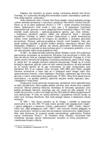 John Dewey - Twórca nowego kierunku w pedagogice i szkoła pracy