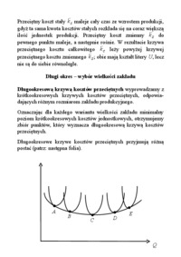 Krótkookresowe i długookresowe krzywe kosztów