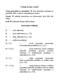 Przedsiębiorstwo i rachunek ekonomiczny