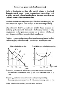 Równowaga gałęzi wolnokonkurencyjnej