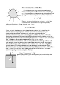 Prawo Pascala i prawo Archimedesa