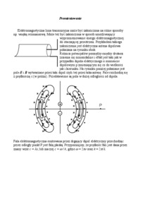 Fizyka - pojęcie promieniowania -   Promieniowanie  Elektromagnetyczna linia transmisyjna może być zakończona na różne sposoby   np. wnęką rezonansową. Może też być zakończona w sposób umożliwiający   wypromieniowanie energii elektromagnetycznej  do otacza