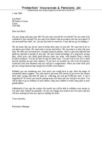 Promotional letter -  ubezpieczenia