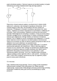 Sprawozdanie z badania prądnicy synchronicznej