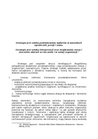 Tworzenie strategii firmy