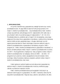 Sektor małych i średnich przedsiębiorstw