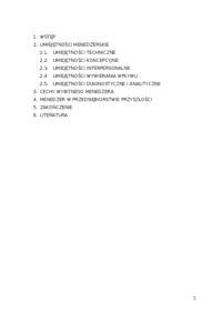 Umiejętności menadżerskie - zachowania organizacyjne