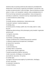 Szkolenia w przedsiębiorstwach