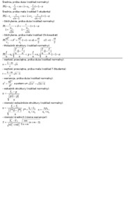 Statystyka matematyczna - rozkłady, wzory