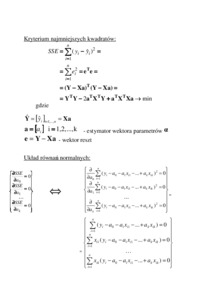 Regresja wieloraka- liniowy model ekonometryczny   
