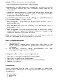 Pozytywizm - Poznanie naukowe