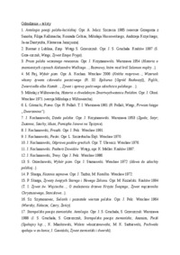 Literatura Staropolska - lista lektur