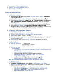 Rozwój osobowości na podstawie wybranych teorii psychologicznych