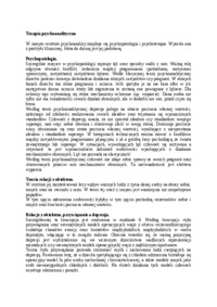 Nieprawidłowe funkcjonowanie osobowości a procesy zmiany 