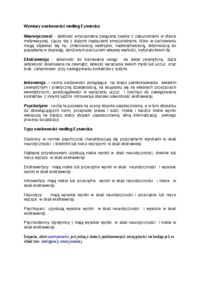 Wymiary osobowości według Eysencka - opracowanie 