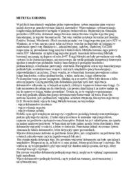 METRYKA KORONNA - notatki z wykładu