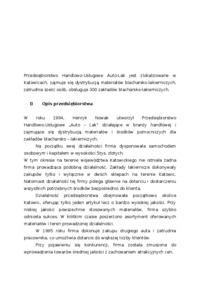 Strategia rozwoju przedsiębiorstwa Auto Lak