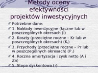 Metody oceny efektywności