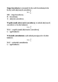 Bezrobocie - Aktywność zawodowa