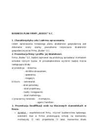 Biznes plan - Budex - prezentacja firmy