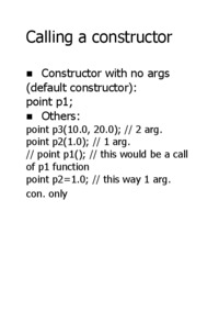 Calling a constructor