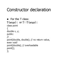 Constructor declaration