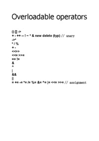 Overloadable operators