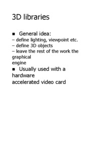 3D libraries