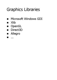 Graphics Libraries