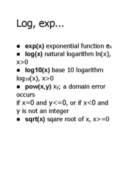 Log and Exp