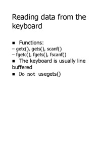 Reading data from the keyboard