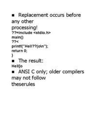 Trigraph sequences