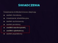 Zasiłek macierzyński i opiekuńczy