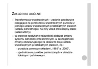 Transformacja współrzędnych.