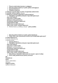 Metodologia badań empirycznych-test zaliczeniowy