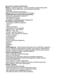 Magazyny i centra logistyczne