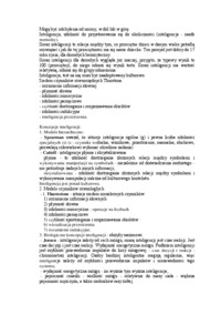 Inteligencja - Spearman