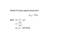 Prognozowanie na podstawie modelu ekonometrycznego