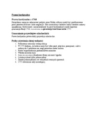 Historia państwa i prawa polskiego - prawa kardynalne