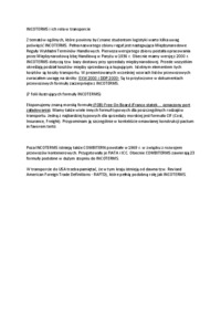 INCOTERMS i ich rola w transporcie - Międzynarodowe  Reguły Wykładni Terminów Handlowych