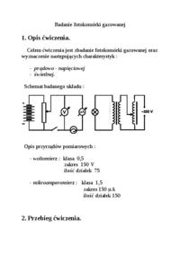 Badanie fotokomórki gazowanej