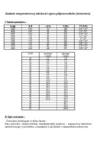 Zależności oporu półprzewodnika - badania